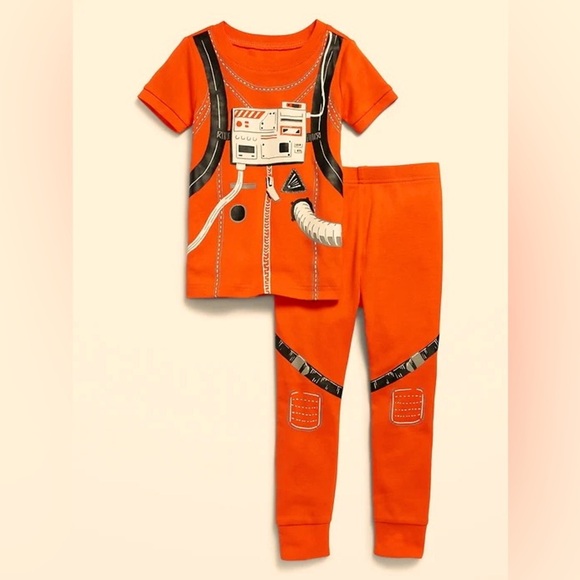 Old Navy Other - OLD NAVY ASTRONAUT PAJAMAS- ORANGE MULTI SIZE (NEW)